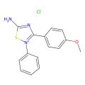 5-Amino-3-(4-methoxyphenyl)-2-phenyl-1,2,4-thiadiazol-2-ium chloride