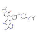 4-amino-6-{[(1S)-1-{3-methyl-6-[3-({4-[methyl(2-methylpropyl)amino]piperidin-1-yl}methyl)phenyl]-5-oxo-5H-[1,3]thiazolo[3,2-a]pyridin-7-yl}ethyl]amino}pyrimidine-5-carbonitrile
