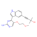 4-[3-[2-amino-5-(2-methoxyethoxy)pyrimidin-4-yl]-1H-indol-5-yl]-2-methylbut-3-yn-2-ol