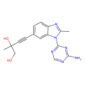 4-[3-(4-amino-1,3,5-triazin-2-yl)-2-methylbenzimidazol-5-yl]-2-methylbut-3-yne-1,2-diol