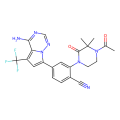 2-(4-acetyl-3,3-dimethyl-2-oxopiperazin-1-yl)-4-[4-amino-5-(trifluoromethyl)pyrrolo[2,1-f][1,2,4]triazin-7-yl]benzonitrile