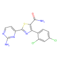 2-(2-aminopyrimidin-4-yl)-4-(2,4-dichlorophenyl)-1,3-thiazole-5-carboxamide
