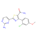 2-(2-aminopyrimidin-4-yl)-4-(2-chloro-4-methoxyphenyl)-1,3-thiazole-5-carboxamide