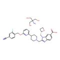 2-amino-2-(hydroxymethyl)propane-1,3-diol 2-[[4-[6-[(4-cyano-2-fluoro-phenyl)methoxy]-2-pyridyl]-1-piperidyl]methyl]-3-[[(2S)-oxetan-2-yl]methyl]benzimidazole-5-carboxylic acid