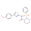 1-苯磺酰基-N-[4-(4-甲氧基苯基)-1，3-噻唑-2-基]哌啶-2-甲酰胺