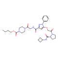 butyl 4-{2-[(5-{2-[(2S)-2-(cyclobutylcarbamoyl)pyrrolidin-1-yl]-2-oxoethoxy}-1-phenyl-1H-pyrazol-3-yl)formamido]acetyl}piperazine-1-carboxylate