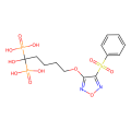 (5-{[4-(benzenesulfonyl)-1,2,5-oxadiazol-3-yl]oxy}-1-hydroxy-1-phosphonopentyl)phosphonic acid