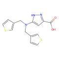 3-[bis(thiophen-3-ylmethyl)amino]-1H-pyrazole-5-carboxylic acid