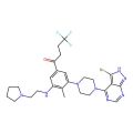 1-Butanone, 1-(3-(4-(3-bromo-1H-pyrazolo(3,4-d)pyrimidin-4-yl)-1-piperazinyl)-4-methyl-5-((2-(1-pyrrolidinyl)ethyl)amino)phenyl)-4,4,4-trifluoro-