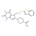 1-{7-[2-(1,3-Benzothiazol-2-ylsulfanyl)ethyl]-1,3-dimethyl-2,6-dioxo-2,3,6,7-tetrahydro-1H-purin-8-YL}-4-piperidinecarboxamide