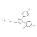 5-(4-Chlorophenyl)-1-(2,4-dichlorophenyl)-3-hexyl-1,2,4-triazole