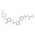 3-{2-[(cyclopropylcarbonyl)amino][1,3]thiazolo[5,4-b]pyridin-5-yl}-N-{4-[(4-ethylpiperazin-1-yl)methyl]-3-(trifluoromethyl)phenyl}benzamide
