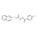 4-chloro-N'-(2-quinolin-2-ylsulfanylacetyl)benzohydrazide