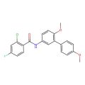 2-chloro-4-fluoro-N-[4-methoxy-3-(4-methoxyphenyl)phenyl]benzamide