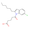 5-(6-chloro-2-hexyl-1H-indol-1-yl)-5-oxo-valeric acid