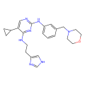 5-cyclopropyl-4-N-[2-(1H-imidazol-5-yl)ethyl]-2-N-[3-(morpholin-4-ylmethyl)phenyl]pyrimidine-2,4-diamine