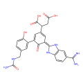 2-[3-(5-carbamimidoyl-2,3-dihydro-1H-1,3-benzodiazol-2-ylidene)-5-{5-[(carbamoylamino)methyl]-2-hydroxyphenyl}-4-oxocyclohexa-1,5-dien-1-yl]butanedioic acid