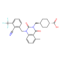 4-[[1-[[2-cyano-3-(trifluoromethyl)phenyl]methyl]-5-methyl-2,4-dioxoquinazolin-3-yl]methyl]cyclohexane-1-carboxylic acid
