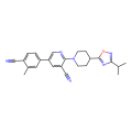 5-(4-cyano-3-methylphenyl)-2-{4-[3-(propan-2-yl)-1,2,4-oxadiazol-5-yl]piperidin-1-yl}pyridine-3-carbonitrile