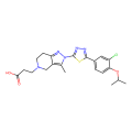 3-[2-[5-(3-chloro-4-propan-2-yloxyphenyl)-1,3,4-thiadiazol-2-yl]-3-methyl-6,7-dihydro-4H-pyrazolo[4,3-c]pyridin-5-yl]propanoic acid
