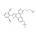 2-[6-(2-cyclopropylethoxy)-9-(2-hydroxy-2-methylpropyl)-1H-phenanthro[9,10-d]imidazol-2-yl]-5-fluorobenzene-1,3-dicarbonitrile