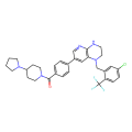 [4-[1-[[5-chloro-2-(trifluoromethyl)phenyl]methyl]-3,4-dihydro-2H-pyrido[2,3-b]pyrazin-7-yl]phenyl]-(4-pyrrolidin-1-ylpiperidin-1-yl)methanone