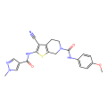 3-Cyano-2-(1-methyl-1H-pyrazole-4-carboxamido)-N-(2-pyridinyl)-4,7-dihydrothieno[2,3-c]pyridine-6(5H)-carboxamide