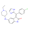 3-[(4-chlorophenyl)-(1H-imidazol-2-yl)methylidene]-5-[(1-ethylpiperidin-4-yl)amino]-1H-indol-2-one