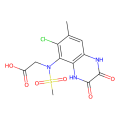 2-[(6-chloro-7-methyl-2,3-dioxo-1,4-dihydroquinoxalin-5-yl)-methylsulfonylamino]acetic acid