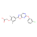 2-[4-[5-(3-chlorophenoxy)-[1,3]oxazolo[5,4-d]pyrimidin-2-yl]-2,6-dimethylphenoxy]acetic acid