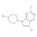 cis-4-(5-bromo-2-chloro-pyrrolo[2,3-d]pyrimidin-7-yl)cyclohexanol