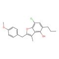 7-Chloro-2-((4-methoxyphenyl)methyl)-3-methyl-5-propyl-4-benzofuranol