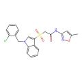 2-[1-[(2-chlorophenyl)methyl]indol-3-yl]sulfonyl-N-(5-methyl-1,2-oxazol-3-yl)acetamide