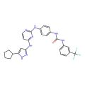 1-[4-({4-[(5-cyclopentyl-1H-pyrazol-3-yl)imino]-1,4-dihydropyrimidin-2-yl}amino)phenyl]-3-[3-(trifluoromethyl)phenyl]urea