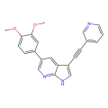 3-{2-[5-(3,4-dimethoxyphenyl)-1H-pyrrolo[2,3-b]pyridin-3-yl]ethynyl}pyridine