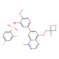 2,4-difluoro-N-[2-methoxy-5-[4-methyl-8-[(3-methyloxetan-3-yl)methoxy]quinazolin-6-yl]pyridin-3-yl]benzenesulfonamide