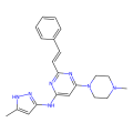 6-(4-methylpiperazin-1-yl)-N-(5-methyl-1H-pyrazol-3-yl)-2-[(E)-2-phenylethenyl]pyrimidin-4-amine