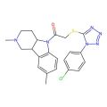 Ethanone, 2-((1-(4-chlorophenyl)-1H-tetrazol-5-yl)thio)-1-(1,2,3,4,4a,9b-hexahydro-2,8-dimethyl-5H-pyrido(4,3-b)indol-5-yl)-