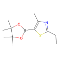 2-乙基-4-甲基-5-(4,4,5,5-四甲基-1,3,2-二氧硼杂环戊烷-2-基)噻唑