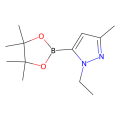 1-乙基-3-甲基-5-(4,4,5,5-四甲基-1,3,2-二氧硼杂环戊烷-2-基)-1H-吡唑