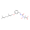 2-({[(3-{[(2E)-3,7-dimethylocta-2,6-dien-1-yl]oxy}phenyl)methyl]carbamoyl}(hydroxy)amino)-2-methylpropanoate