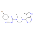 (E,2S)-N-(3-bromophenyl)-N'-cyano-2-methyl-4-{5-methyl-7H-pyrrolo[2,3-d]pyrimidin-4-yl}piperazine-1-carboximidamide