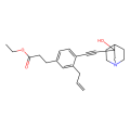 ethyl 3-[4-(2-{3-hydroxy-1-azabicyclo[2.2.2]octan-3-yl}ethynyl)-3-(prop-2-en-1-yl)phenyl]propanoate