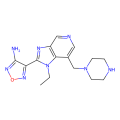 4-[1-ethyl-7-(piperazin-1-ylmethyl)imidazo[4,5-c]pyridin-2-yl]-1,2,5-oxadiazol-3-amine