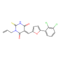 (5E)-5-[[5-(2,3-dichlorophenyl)furan-2-yl]methylidene]-1-prop-2-enyl-2-sulfanylidene-1,3-diazinane-4,6-dione