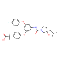 2-[4-[3-(4-fluorophenoxy)-5-[[3-hydroxy-3-(2-methylpropyl)pyrrolidine-1-carbonyl]amino]phenoxy]phenyl]-2-methylpropanoic acid