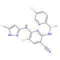 5-fluoro-2-{[1-(5-fluoropyridin-2-yl)ethyl]amino}-6-[(5-methyl-1H-pyrazol-3-yl)amino]pyridine-3-carbonitrile