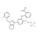 4-[(2-{1-[(2-fluorophenyl)methyl]-1H,4H,5H,6H-cyclopenta[c]pyrazol-3-yl}-5-(2-methanesulfonylethoxy)pyrimidin-4-yl)amino]pyridine-3-carboxamide