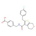 4-[[[2-[(4-fluorophenyl)methyl]-5,7-dihydro-4H-thieno[2,3-c]pyran-3-carbonyl]amino]methyl]benzoic acid