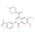 4-(4-fluoropiperidine-1-carbonyl)-6,7-dimethoxy-2-(3-methyl-1-benzothiophen-5-yl)isoquinolin-1-one